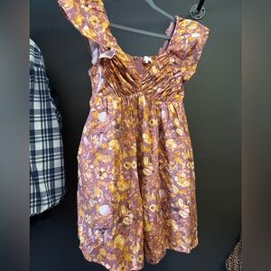 Entro Ruffle Sleeve Floral Dress